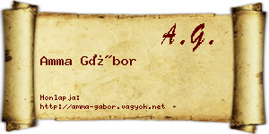 Amma Gábor névjegykártya