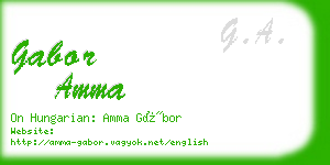 gabor amma business card